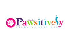 Pawsitively Styling Boutique logo with colorful paw print design