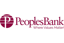 Peoples Bank logo with maroon text and tagline “Where Values Matter”
