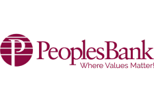 Peoples Bank logo with maroon text and tagline “Where Values Matter”